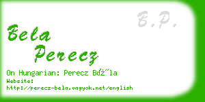 bela perecz business card